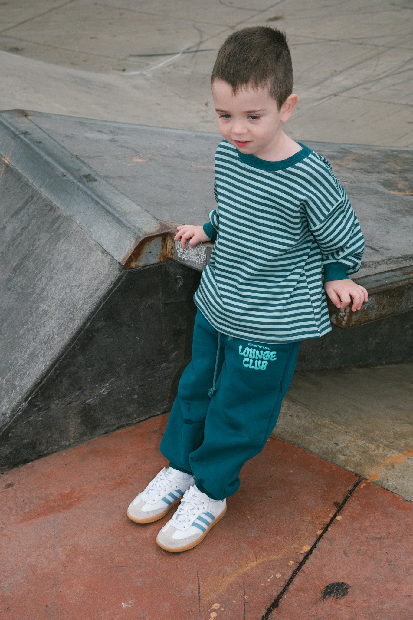 Teal Stripe- Long Sleeve